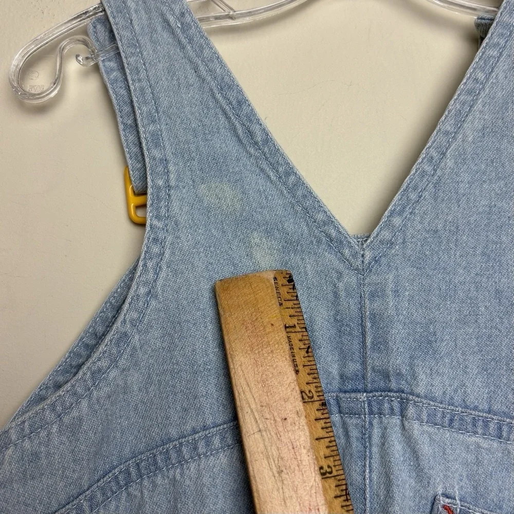 Vintage Gymboree XS 9-18 Months Light Wash Denim Colorful Bubble Romper